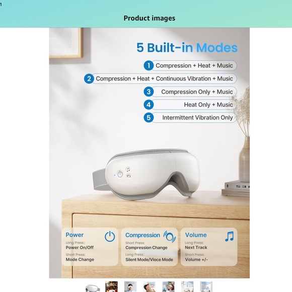 Renpho Eye Massager with heat - Picture 11 of 13